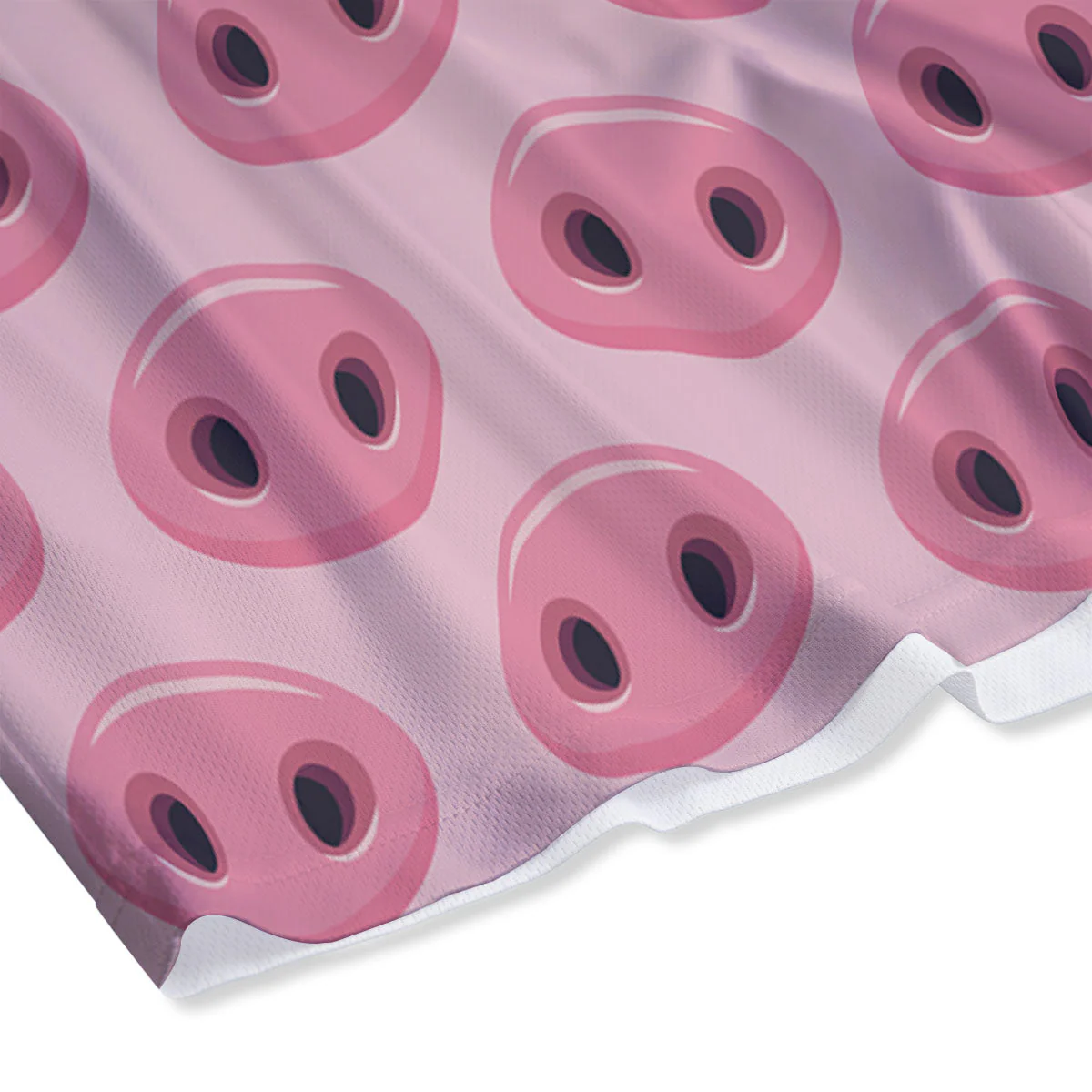 Pig Nose Pink Print Pattern Mesh Shorts - Image 4