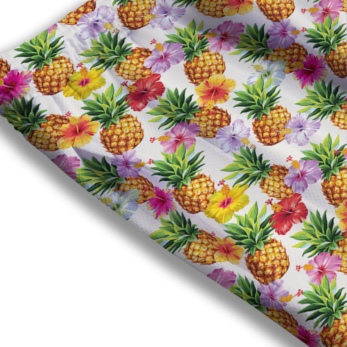 Pineapple Aloha Summer Print Pattern Mesh Shorts - Image 3