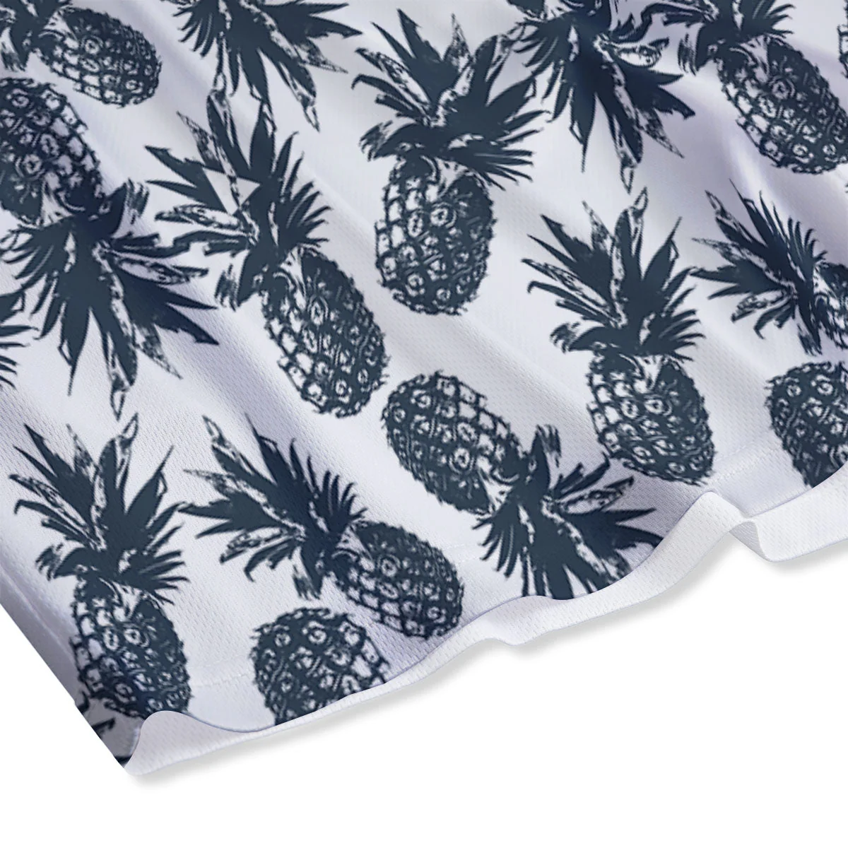 Pineapple Black Tropical Print Pattern Mesh Shorts - Image 4