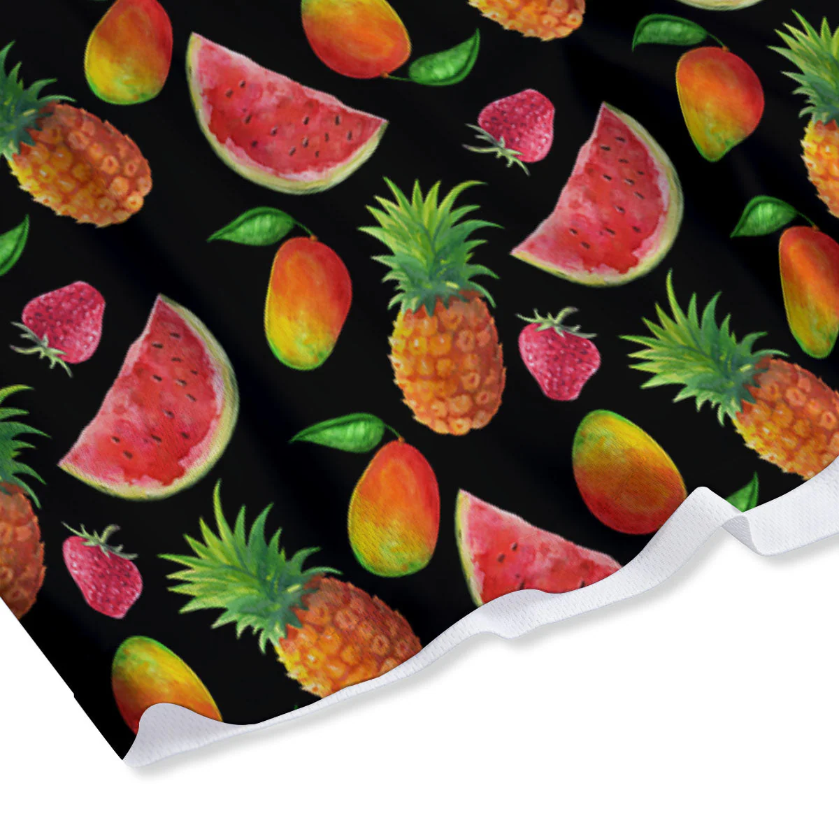 Pineapple Mix Fruit Print Pattern Mesh Shorts - Image 4