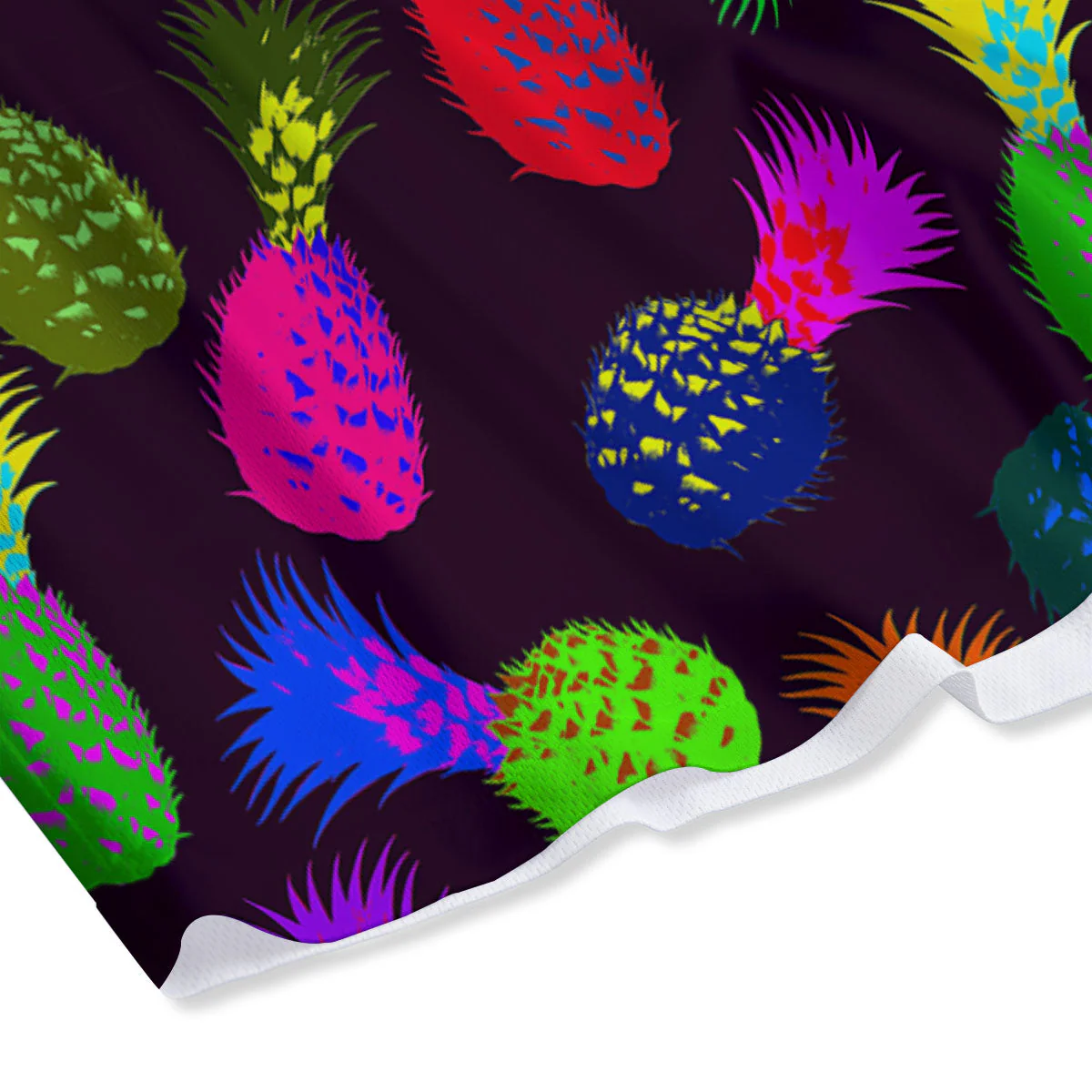Pineapple Neon Trippy Print Pattern Mesh Shorts - Image 4
