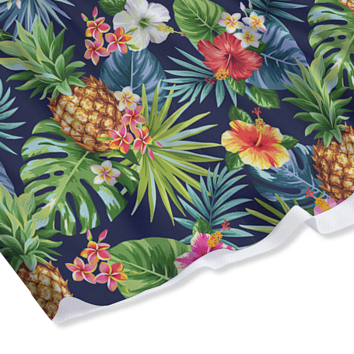 Pineapple Palm Leaf Print Pattern Mesh Shorts - Image 4
