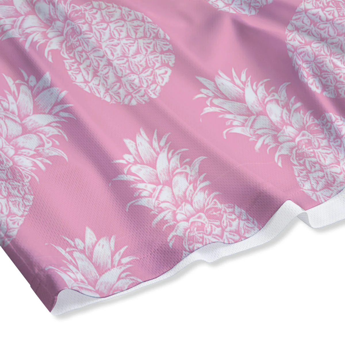 Pineapple Pink Print Pattern Mesh Shorts - Image 4