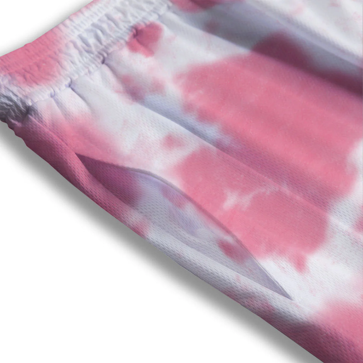 Pink Pastel And White Cow Print Mesh Shorts - Image 3