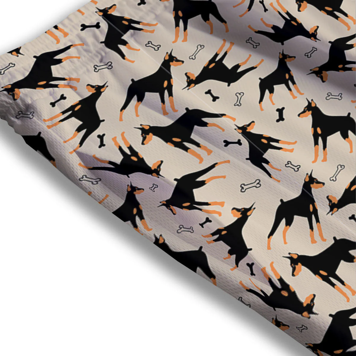 Pinscher Doberman Print Pattern Mesh Shorts - Image 3