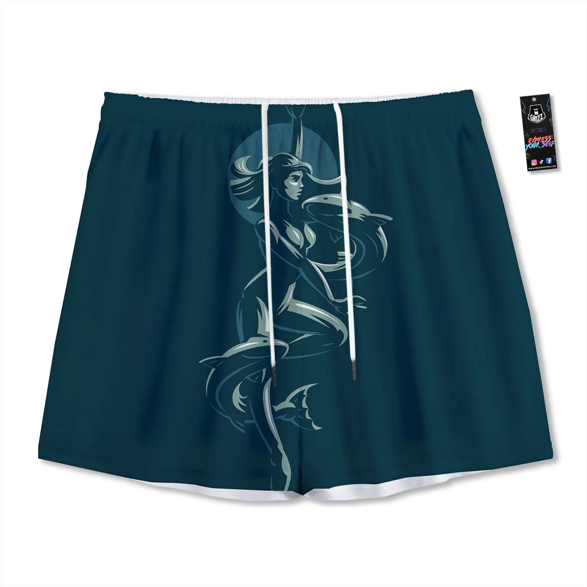 Pisces Sign Astrology Print Mesh Shorts