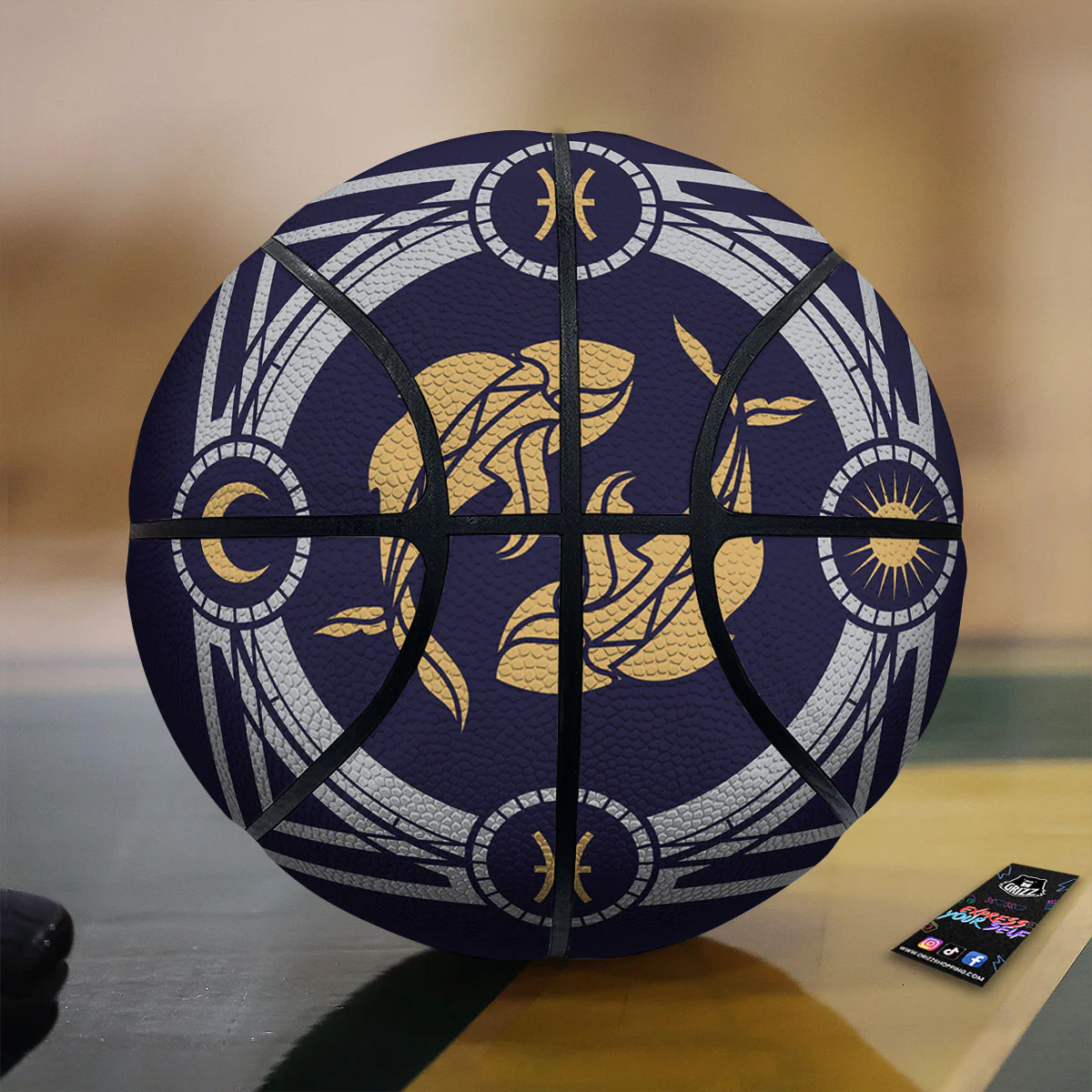 Pisces Sign Horoscope Print Basketball