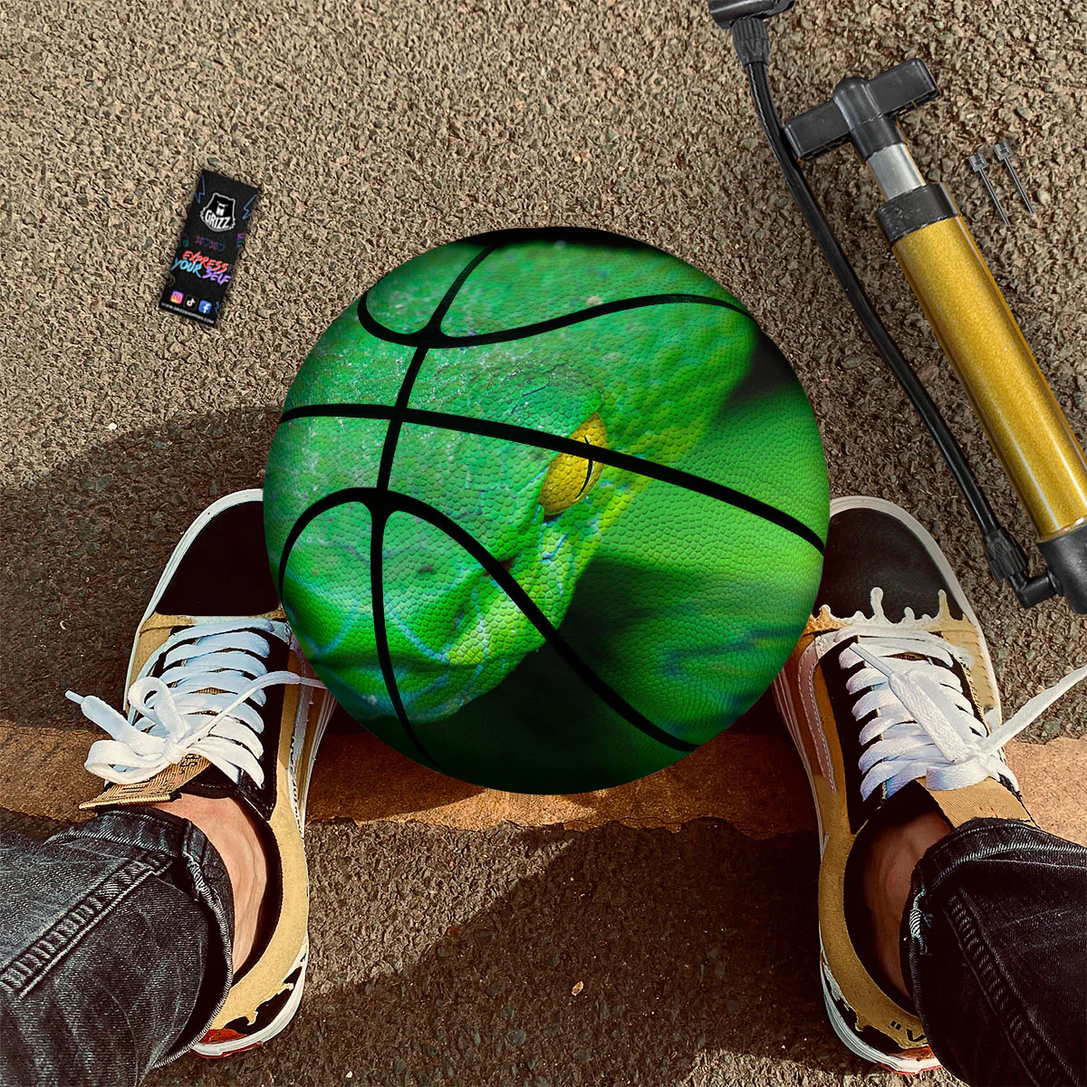 Pit Viper Green Print Basketball - Image 2