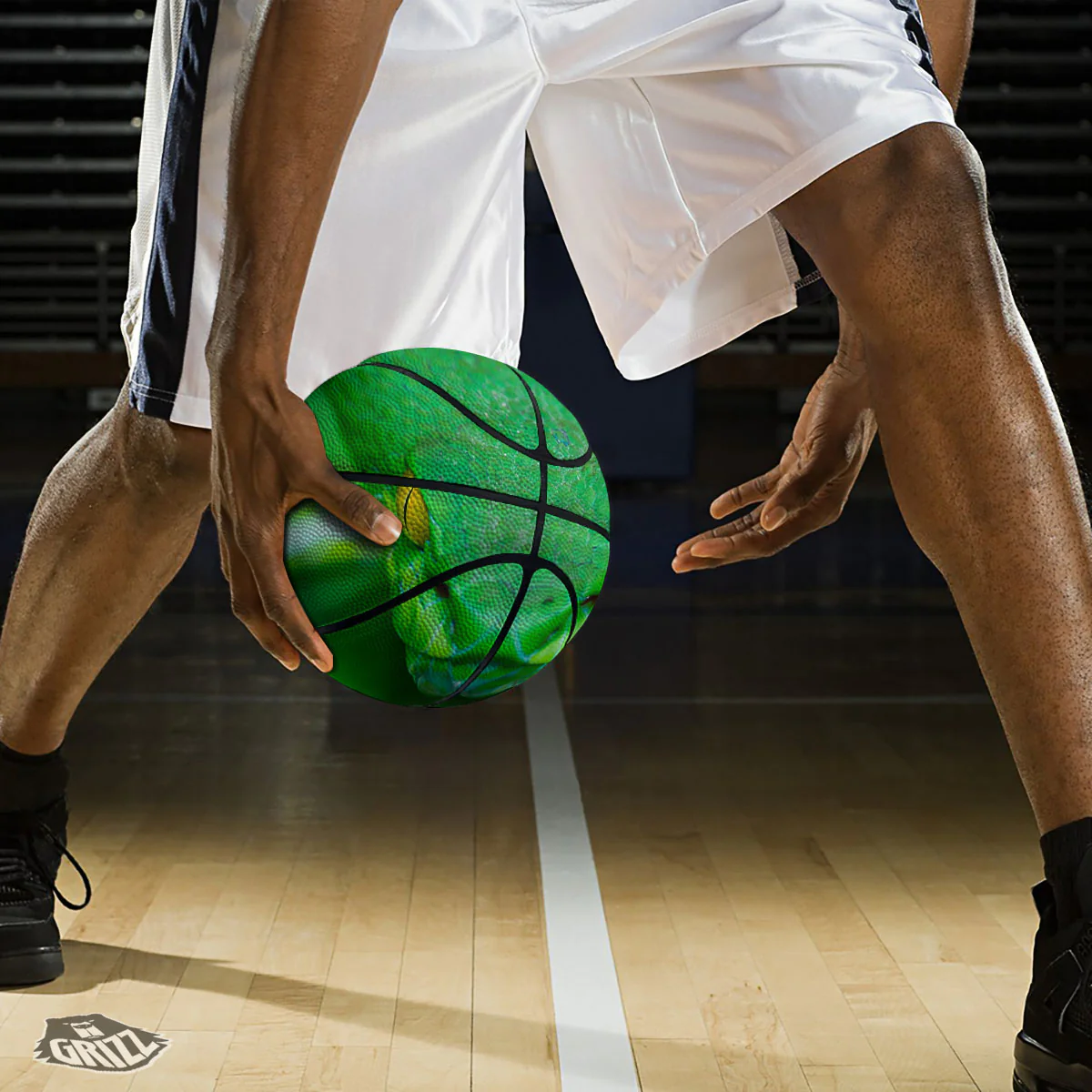 Pit Viper Green Print Basketball - Image 3