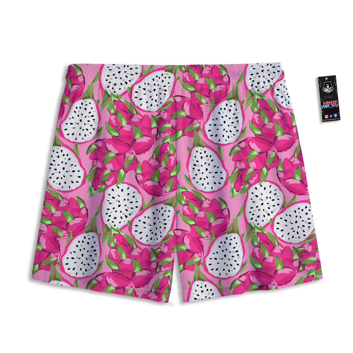 Pitaya Tropical Print Pattern Mesh Shorts - Image 2
