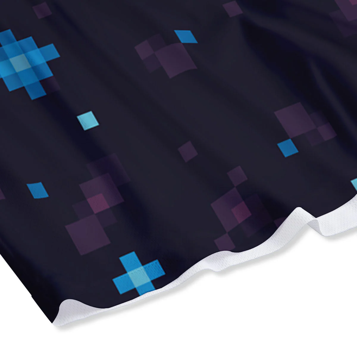 Pixel 8 Bit  Meteorite Burnning Print Mesh Shorts - Image 4