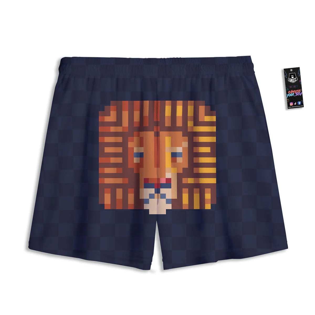 Pixel Leo Print Mesh Shorts - Image 2