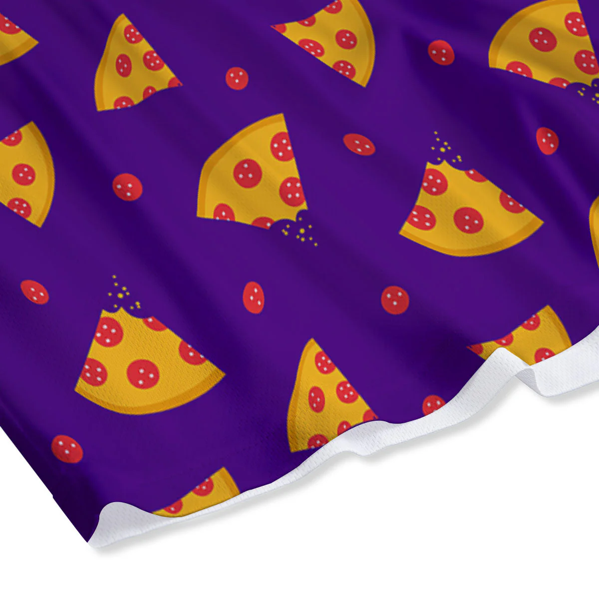 Pizza Purple Print Pattern Mesh Shorts - Image 4