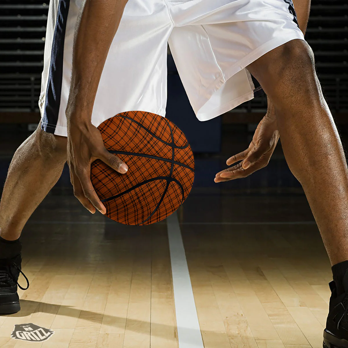 Plaid Halloween Print Pattern Basketball - Image 3