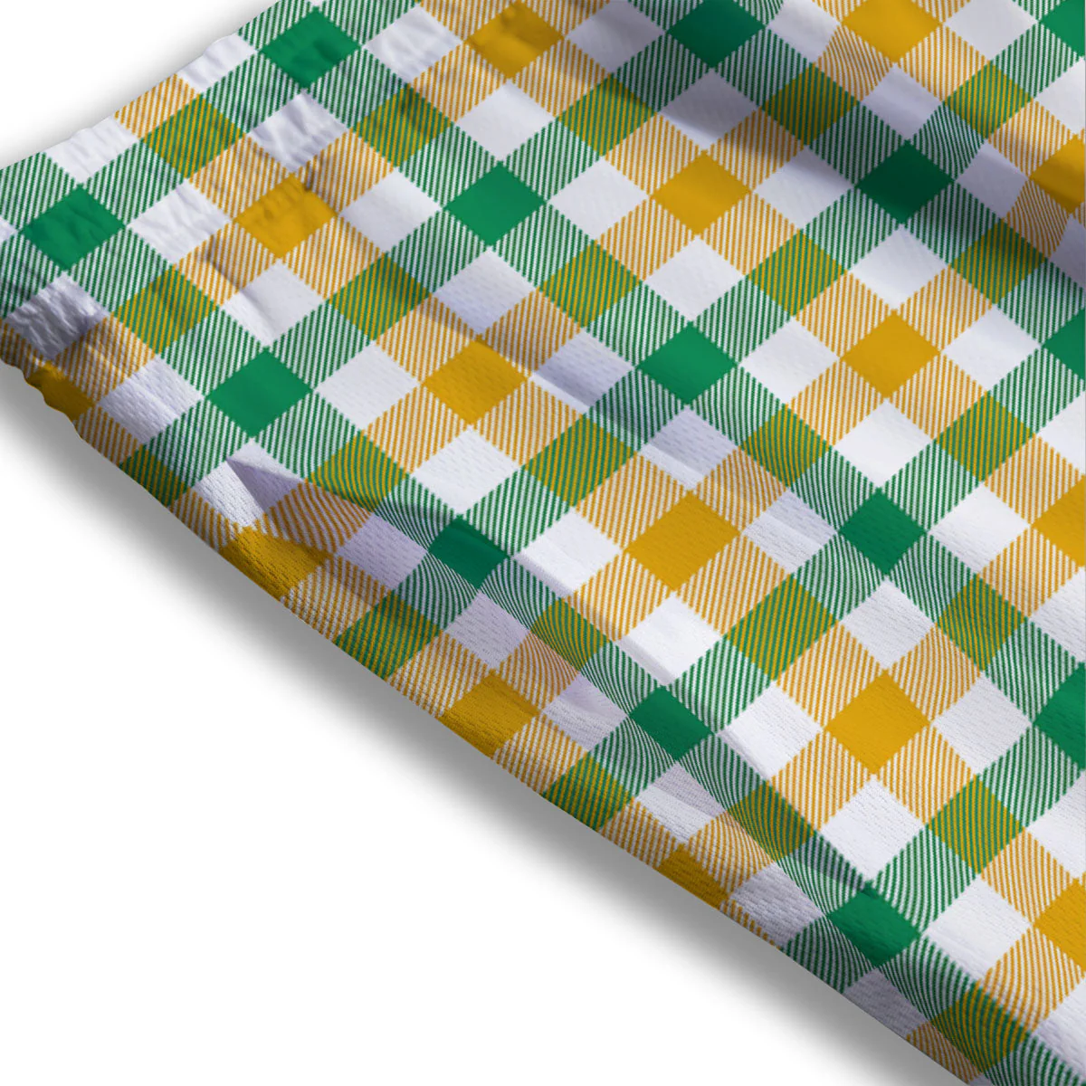 Plaid Irish Buffalo Print Pattern Mesh Shorts - Image 3
