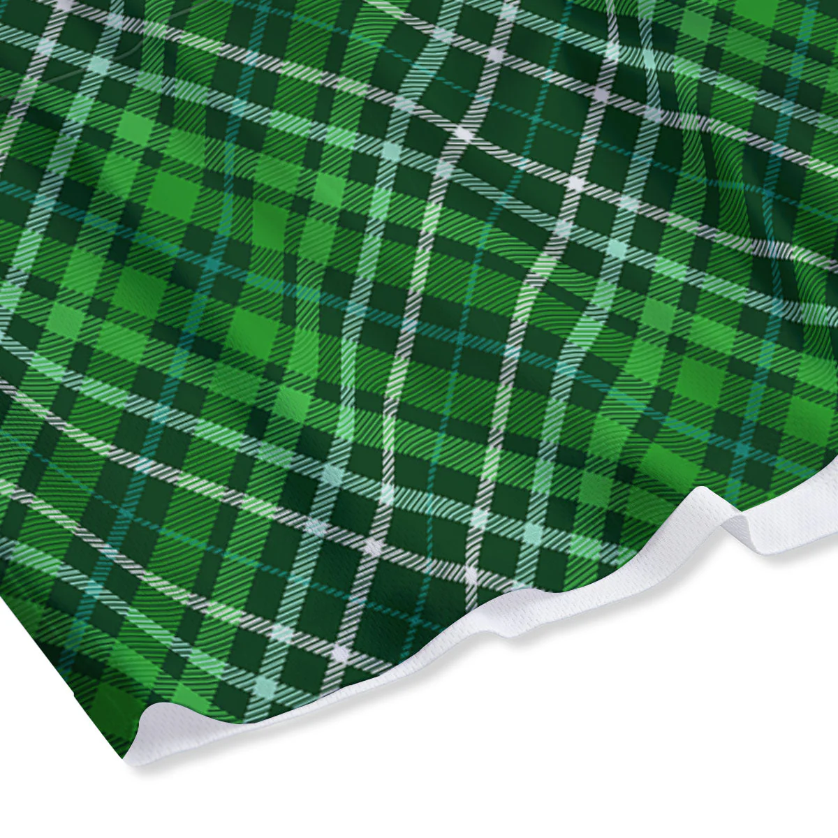 Plaid Irish Print Pattern Mesh Shorts - Image 4
