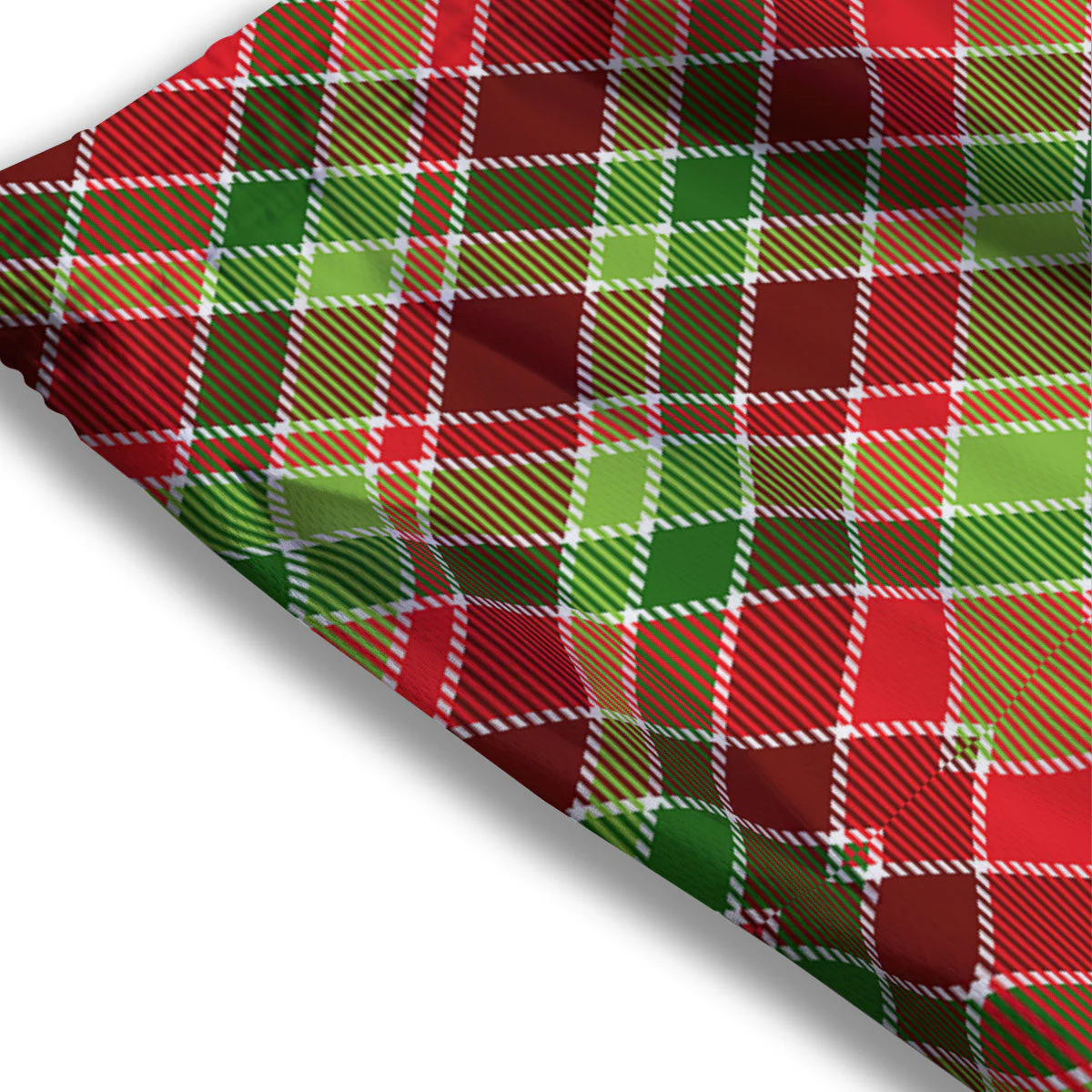Plaid Merry Christmas Print Pattern Mesh Shorts - Image 3