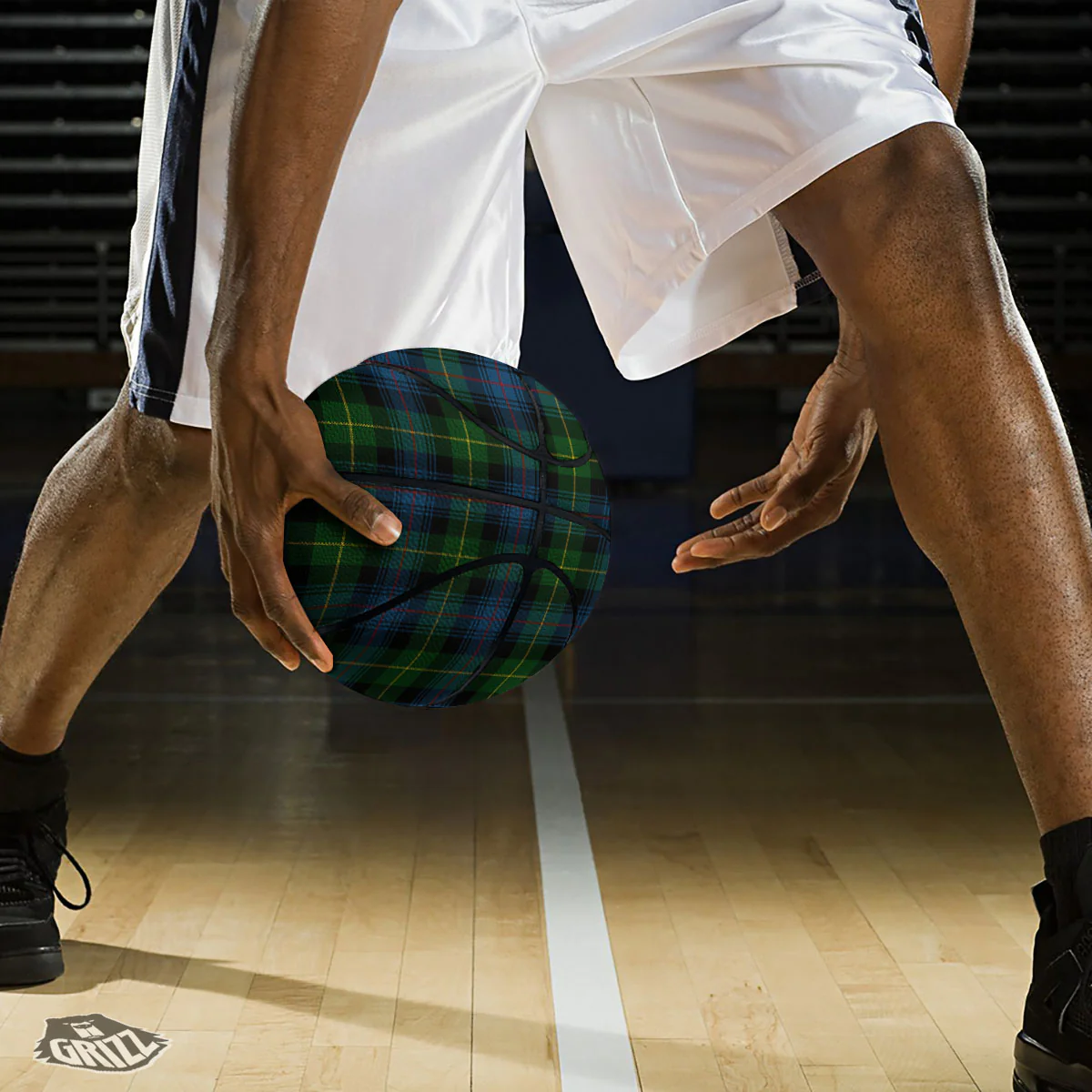 Plaid Scottish Knitted Print Basketball - Image 3