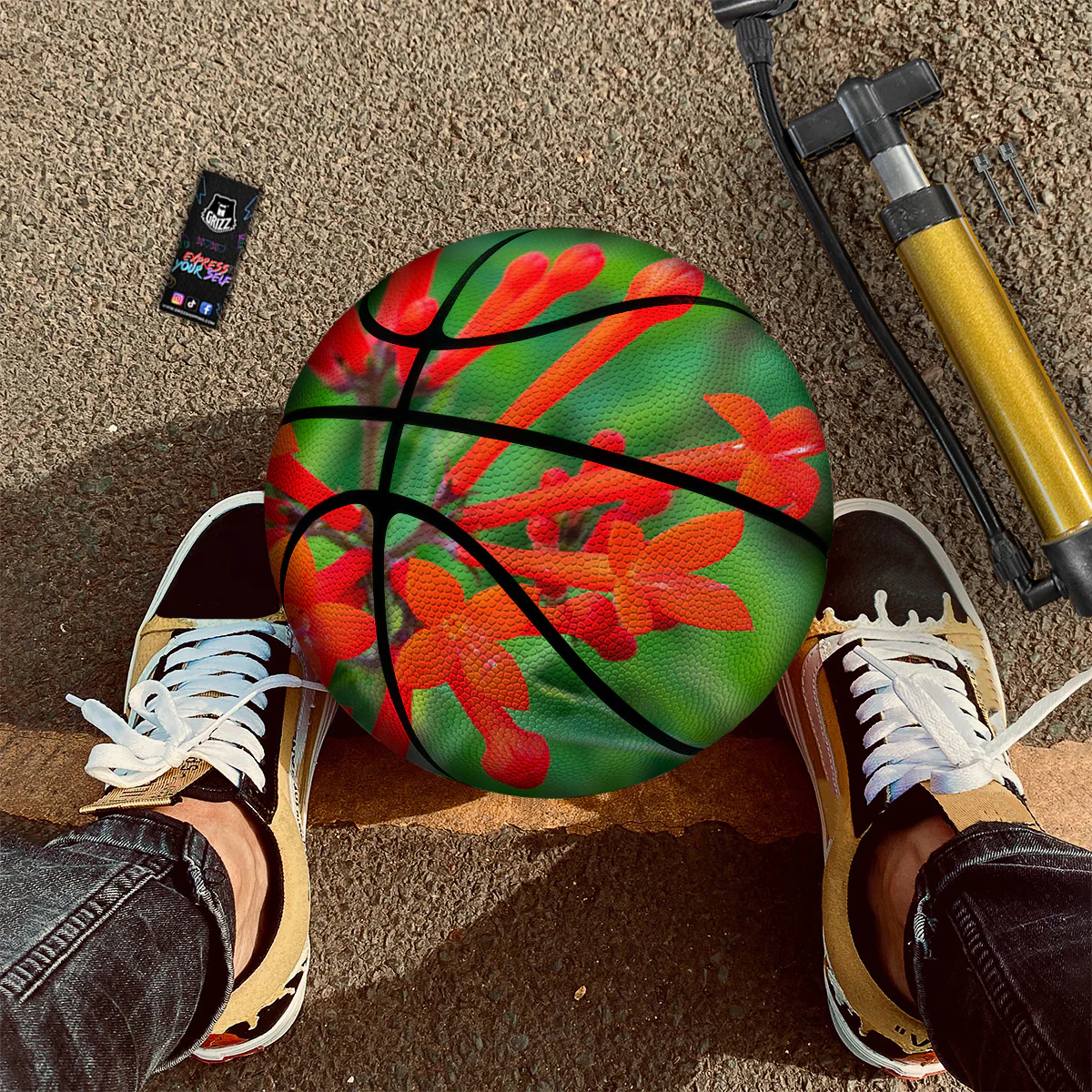 Plant Bouvardia Print Basketball - Image 2