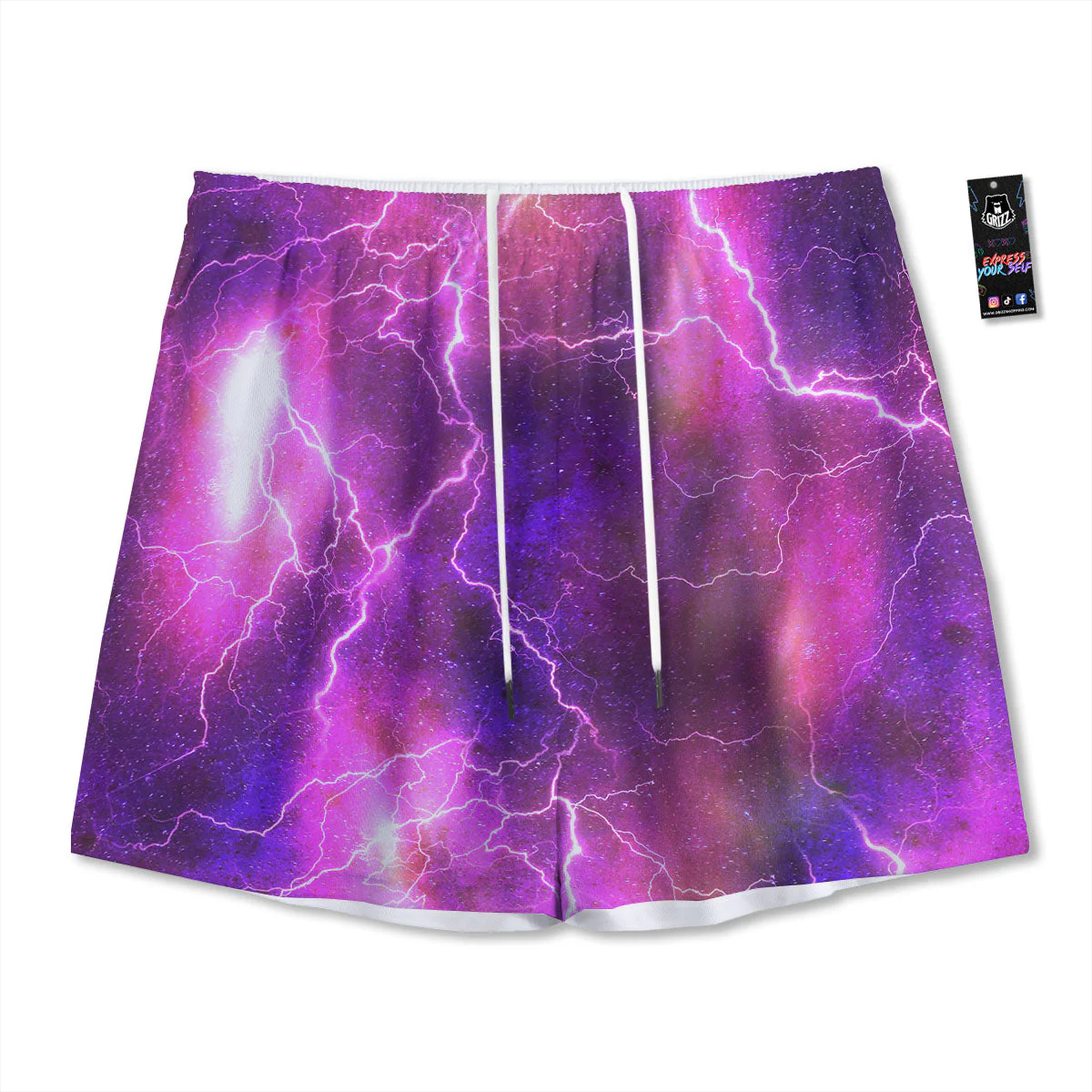 Plasma Lightning Print Mesh Shorts