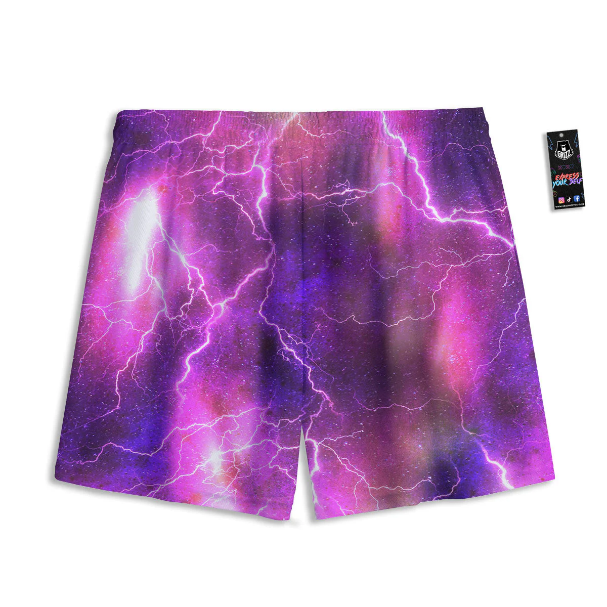 Plasma Lightning Print Mesh Shorts - Image 2