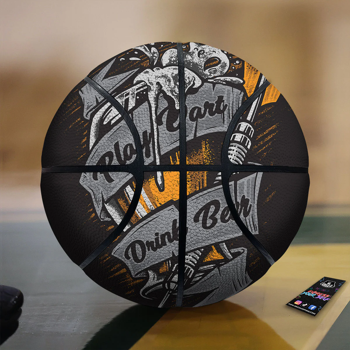 Play Dart Drink Beer Print Basketball