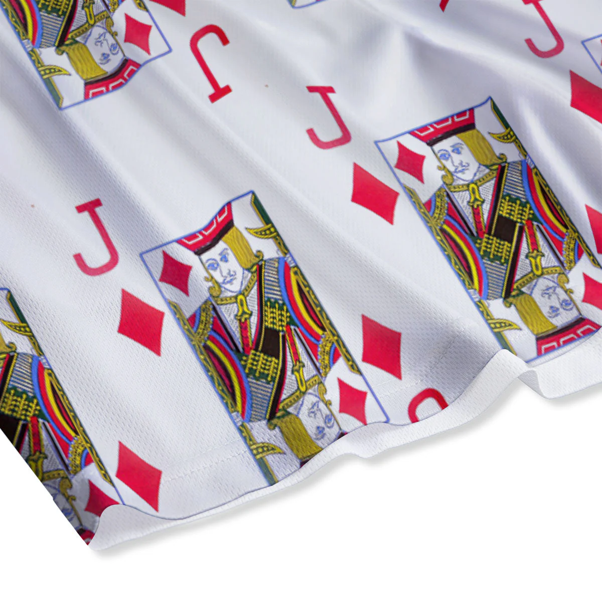 Playing Card Jack Of Diamonds Print Pattern Mesh Shorts - Image 4