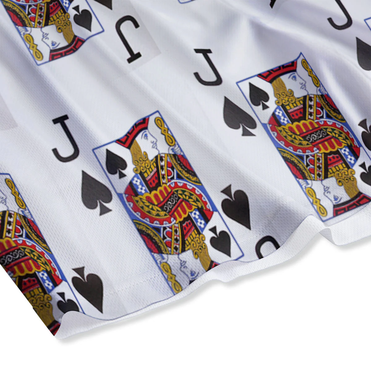 Playing Card Jack Of Spades Print Pattern Mesh Shorts - Image 4