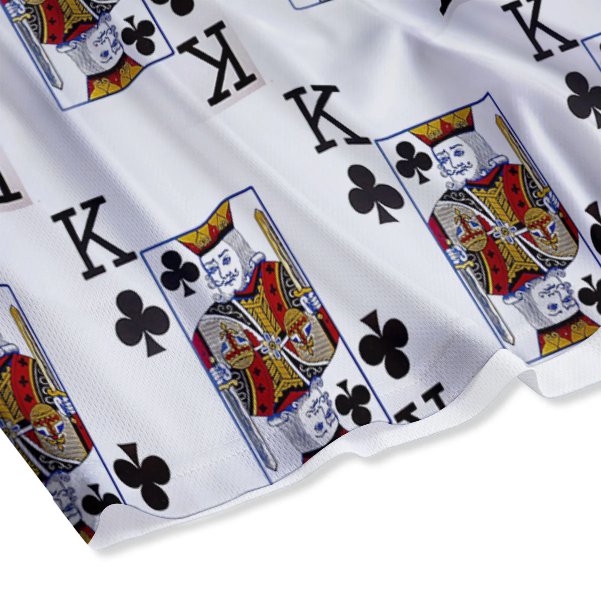 Playing Card King Of Clubs Print Pattern Mesh Shorts - Image 4