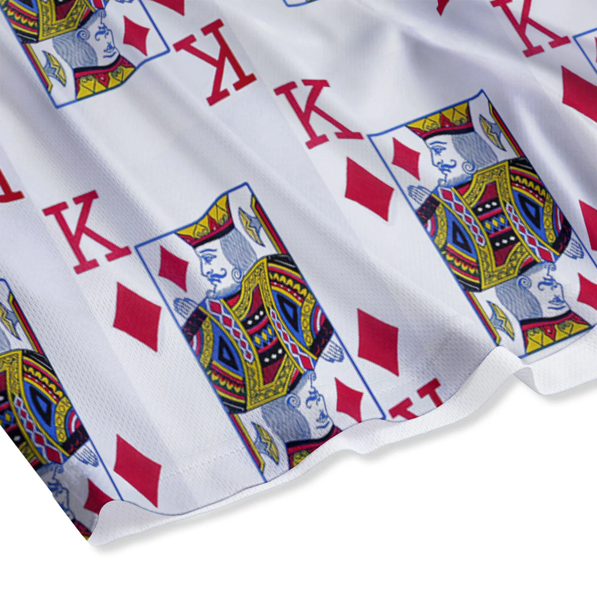 Playing Card King Of Diamonds Print Pattern Mesh Shorts - Image 4