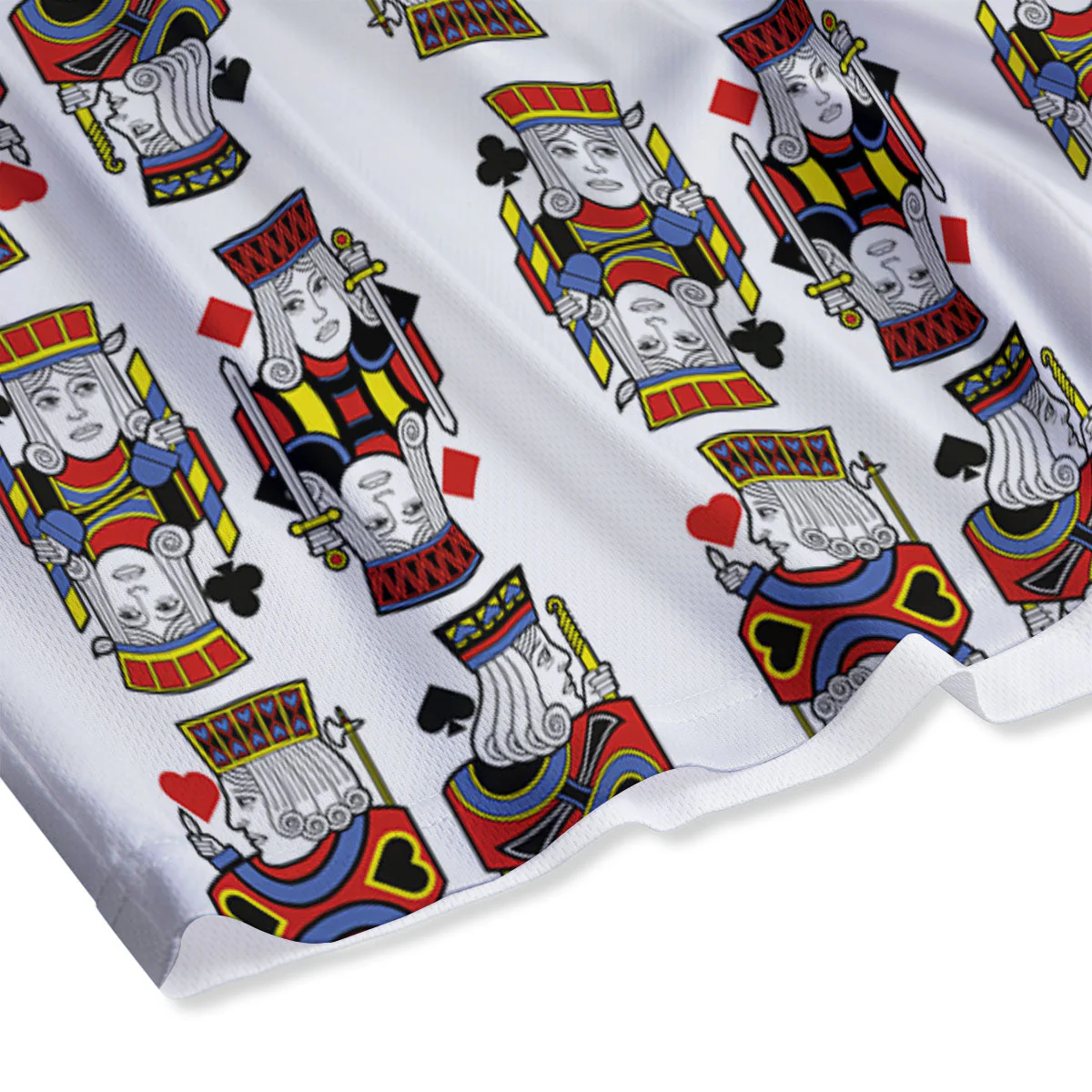 Playing Cards Four Jacks Print Pattern Mesh Shorts - Image 4