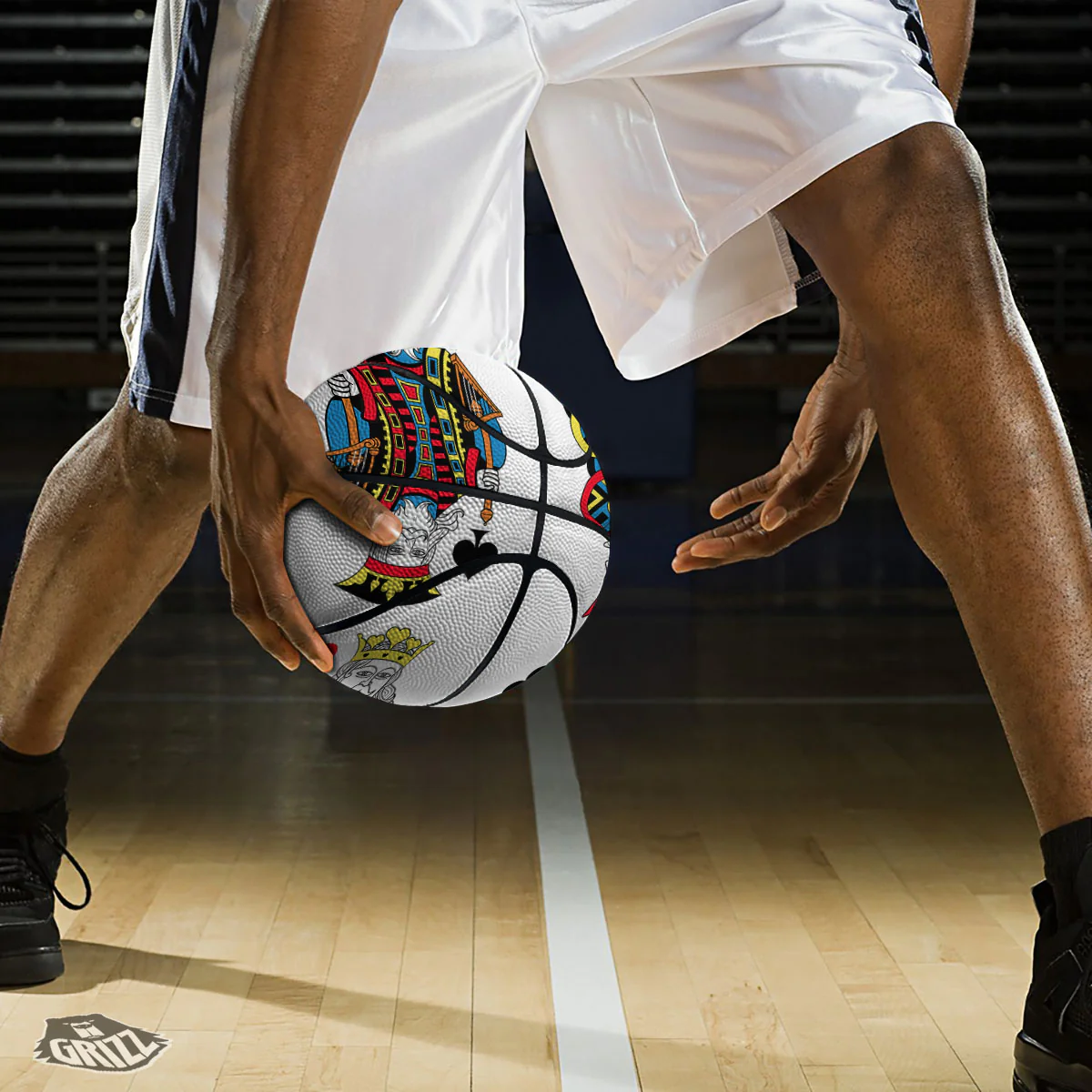 Playing Cards Four Kings Print Basketball - Image 3