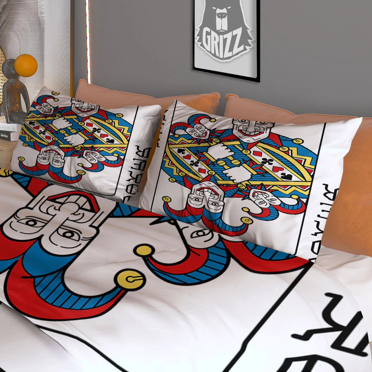 Playing Cards Joker Print Duvet Cover Bedding Set - Image 3