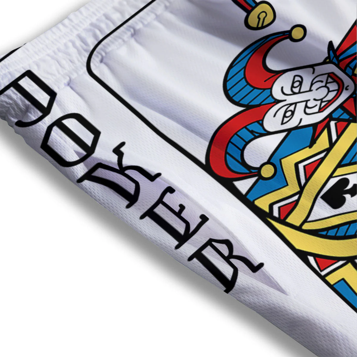 Playing Cards Joker Print Mesh Shorts - Image 3