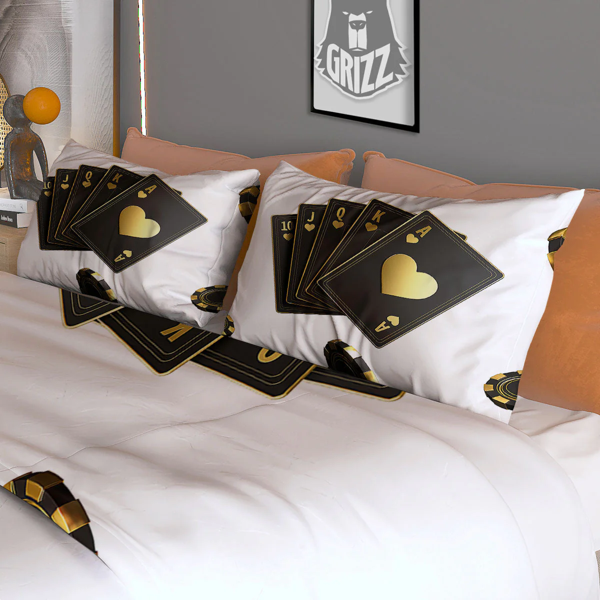 Poker Cards Print Duvet Cover Bedding Set - Image 3