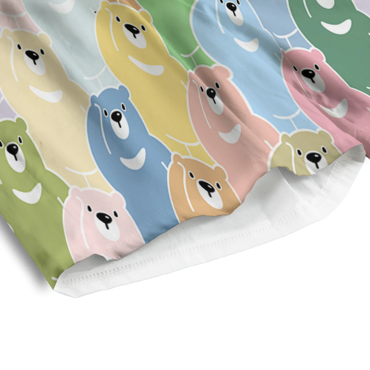 Polar Bear Pastel Print Pattern Men's Athletic Shorts - Image 4