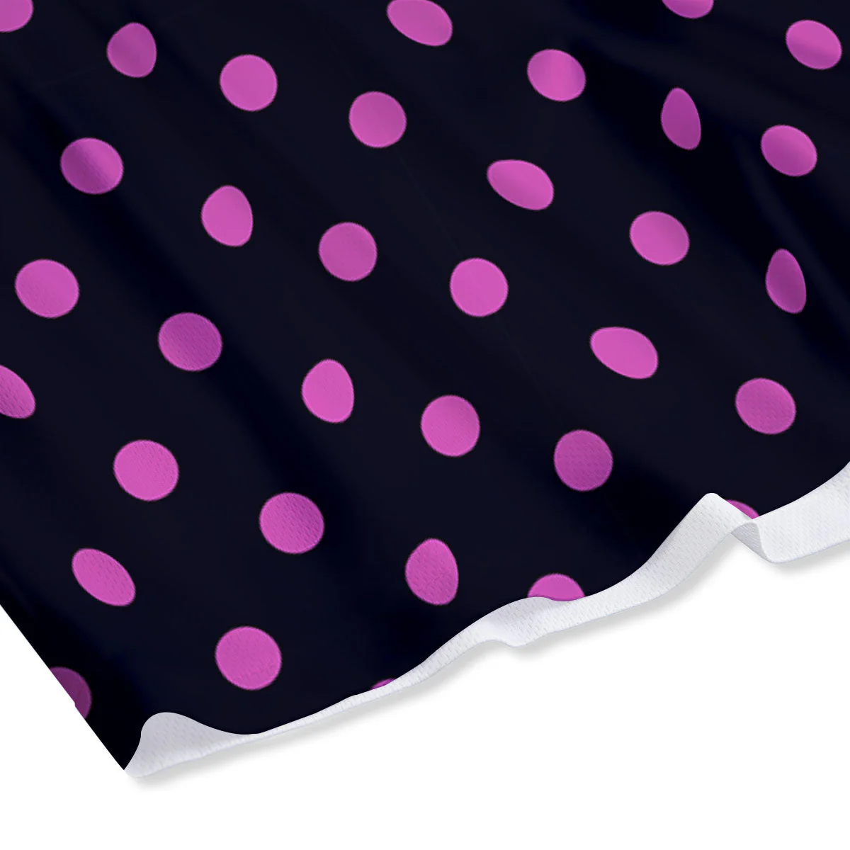 Polka Dot Black And Pink Print Pattern Mesh Shorts - Image 4