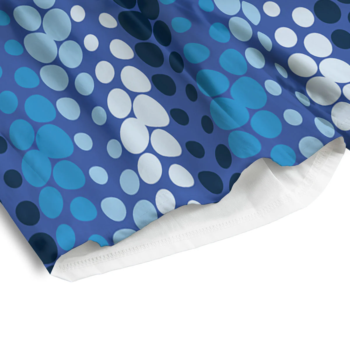 Polka Dot Blue Striped Print Pattern Men's Athletic Shorts - Image 4