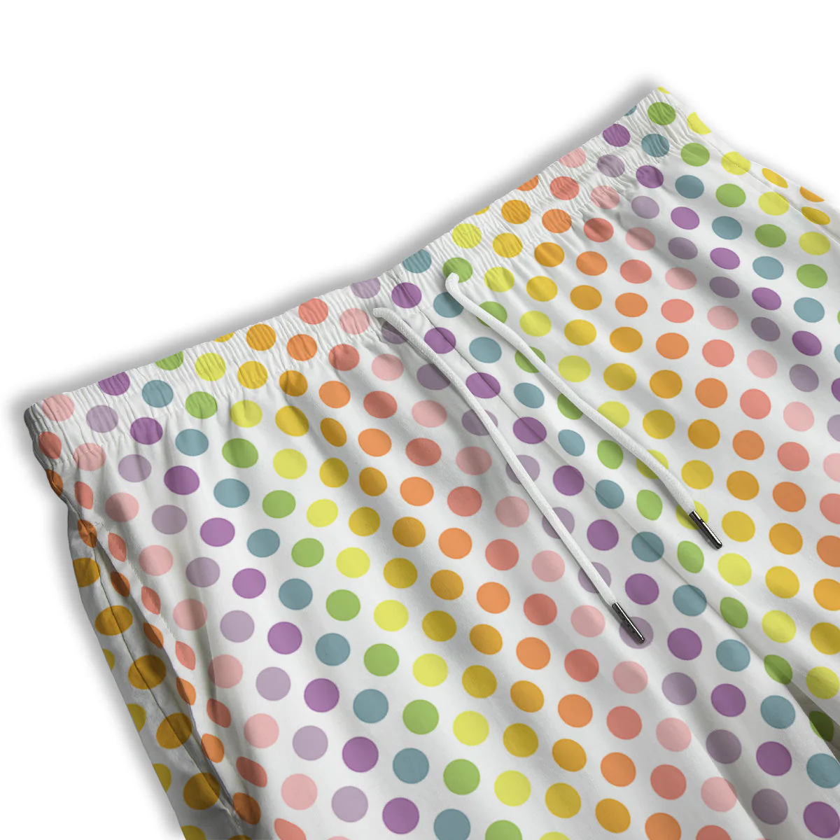 Polka Dot Colors Rainbow Print Pattern Men's Athletic Shorts - Image 3