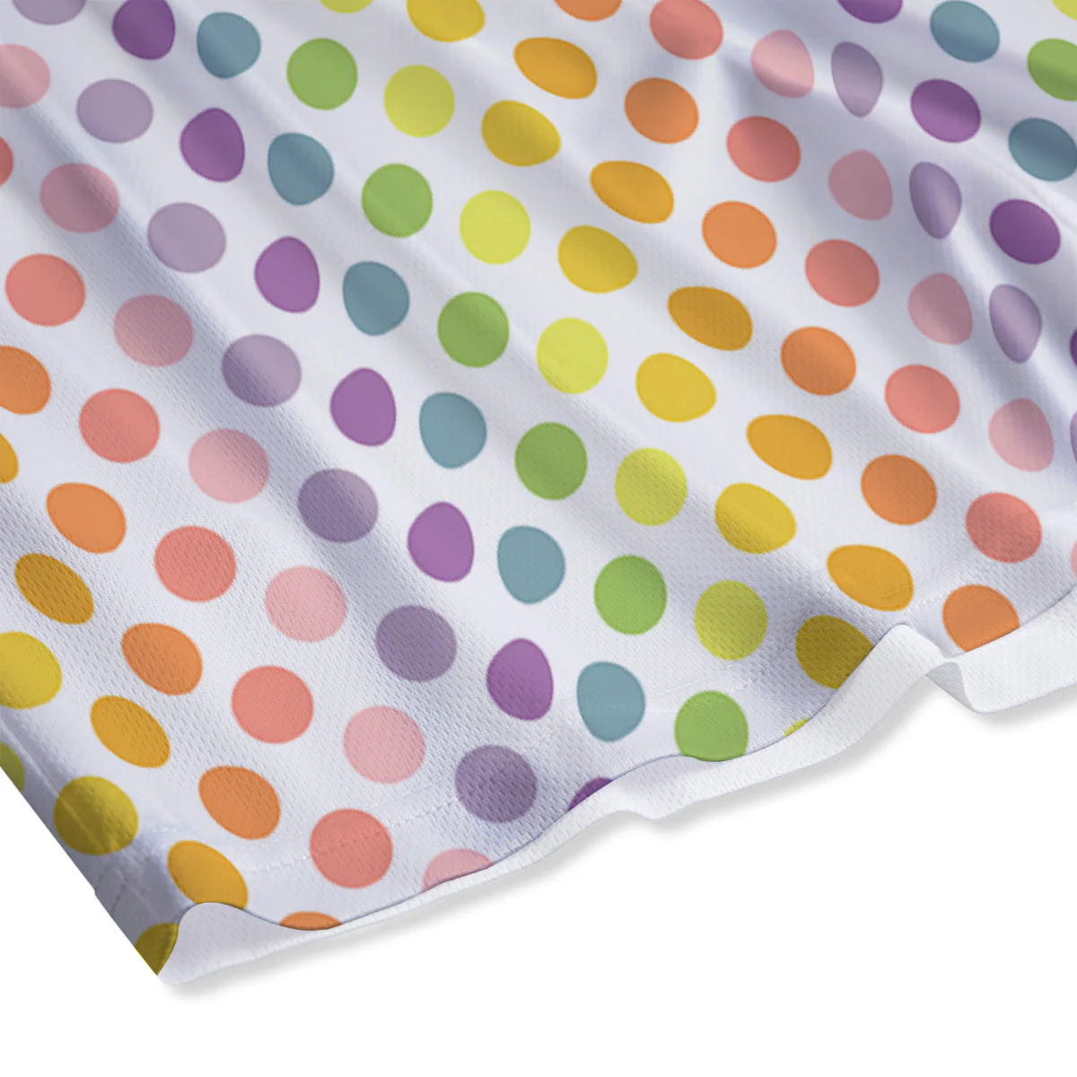 Polka Dot Colors Rainbow Print Pattern Mesh Shorts - Image 4