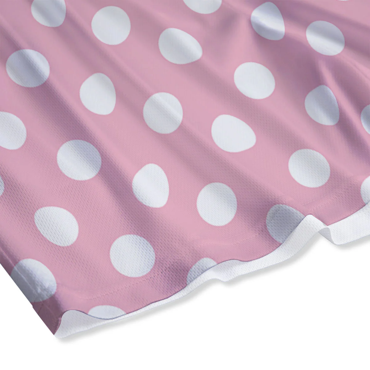 Polka Dot Pink And White Print Mesh Shorts - Image 4