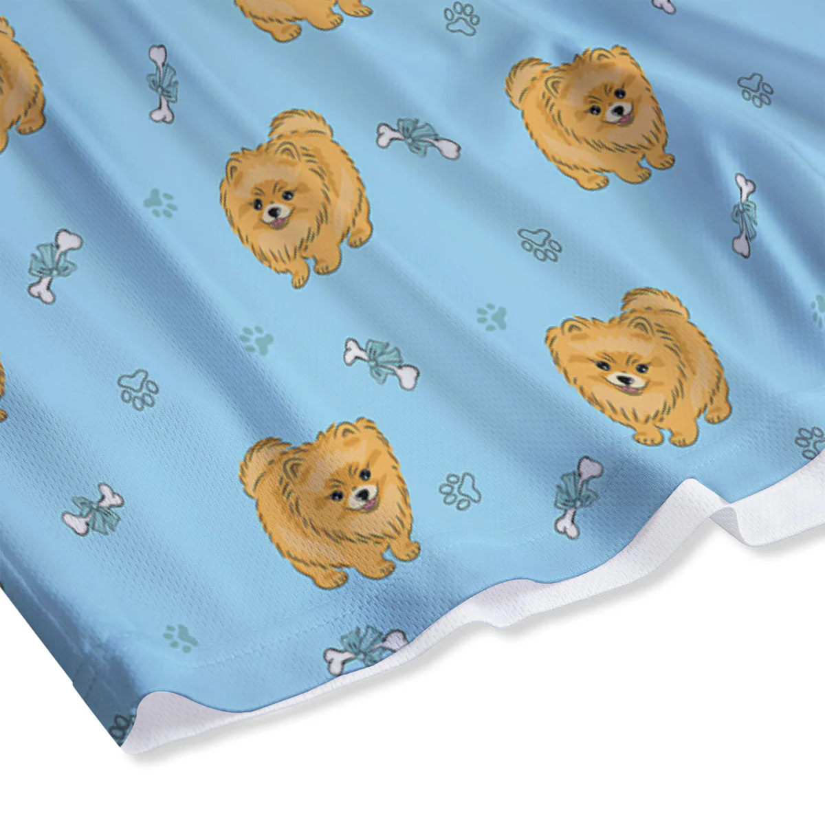 Pomeranian Little Print Pattern Mesh Shorts - Image 4