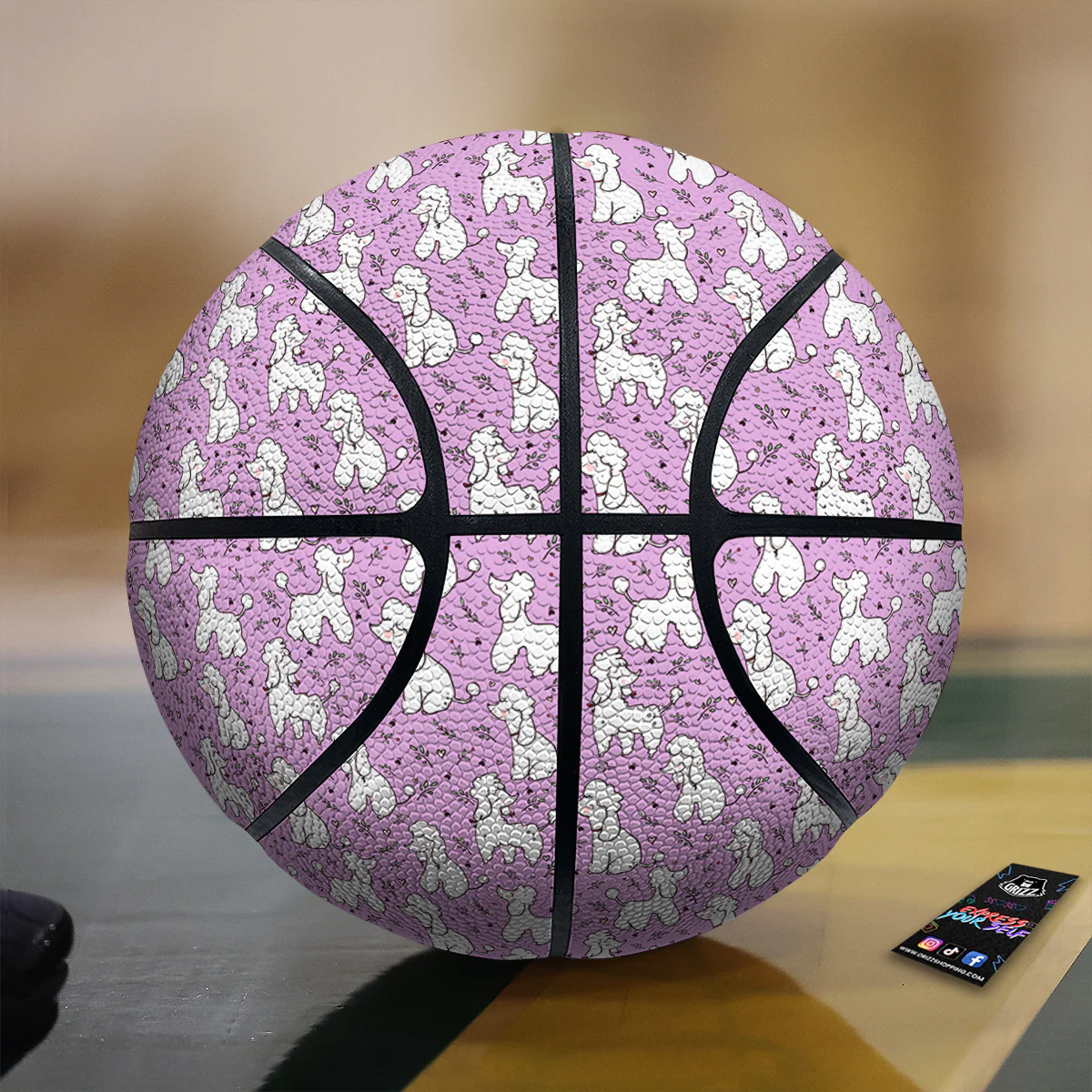 Poodle Cute Print Pattern Basketball