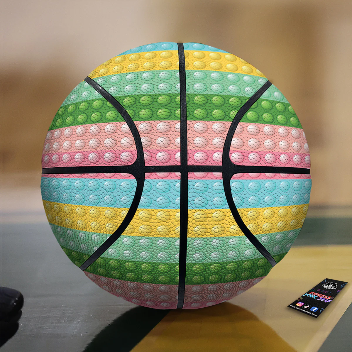 Pop It Pastel Color Print Pattern Basketball