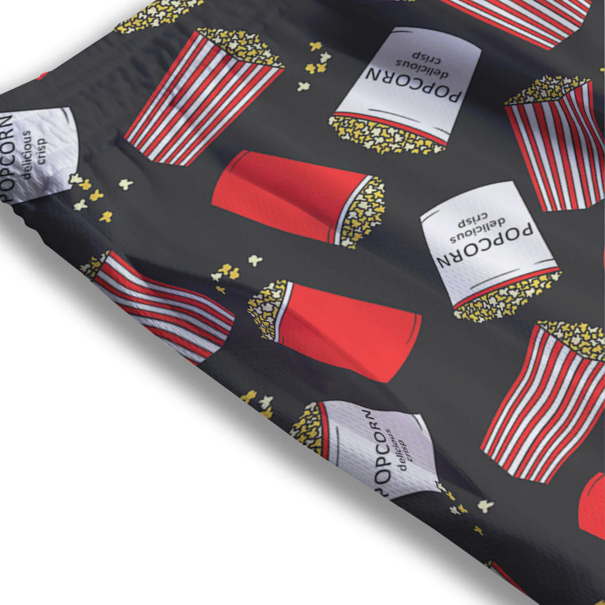 Popcorn Box Print Pattern Mesh Shorts - Image 3