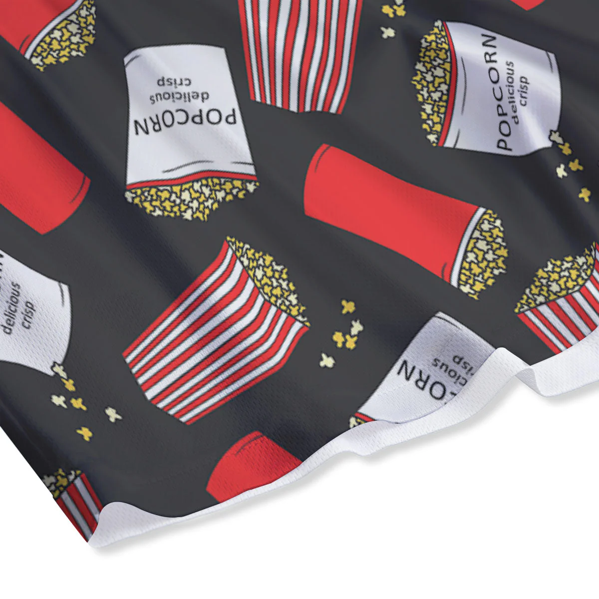 Popcorn Box Print Pattern Mesh Shorts - Image 4