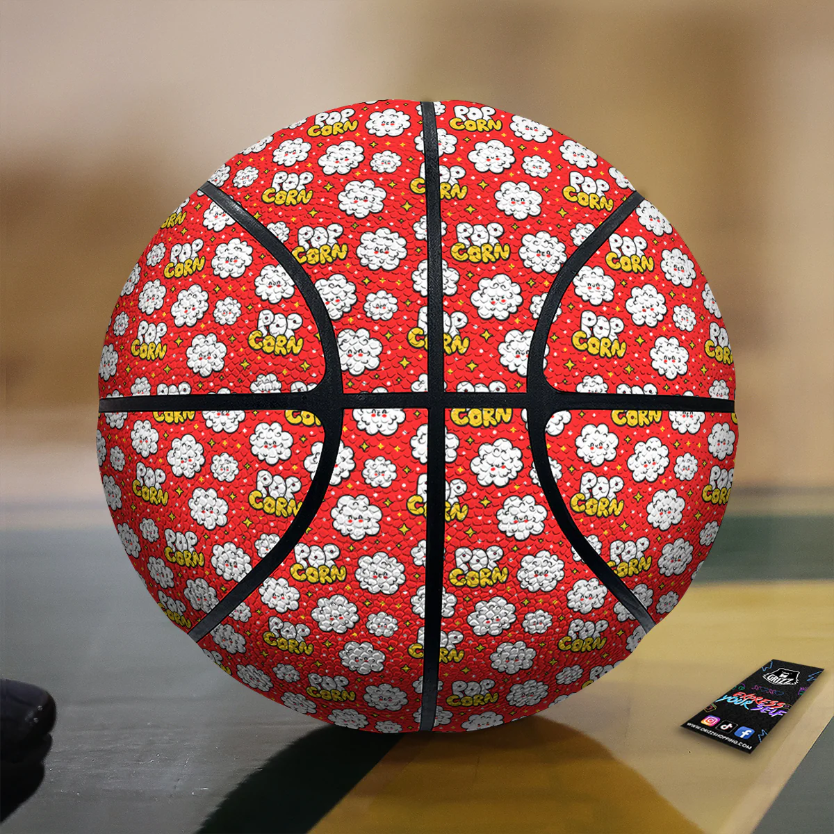 Popcorn Cute Print Pattern Basketball