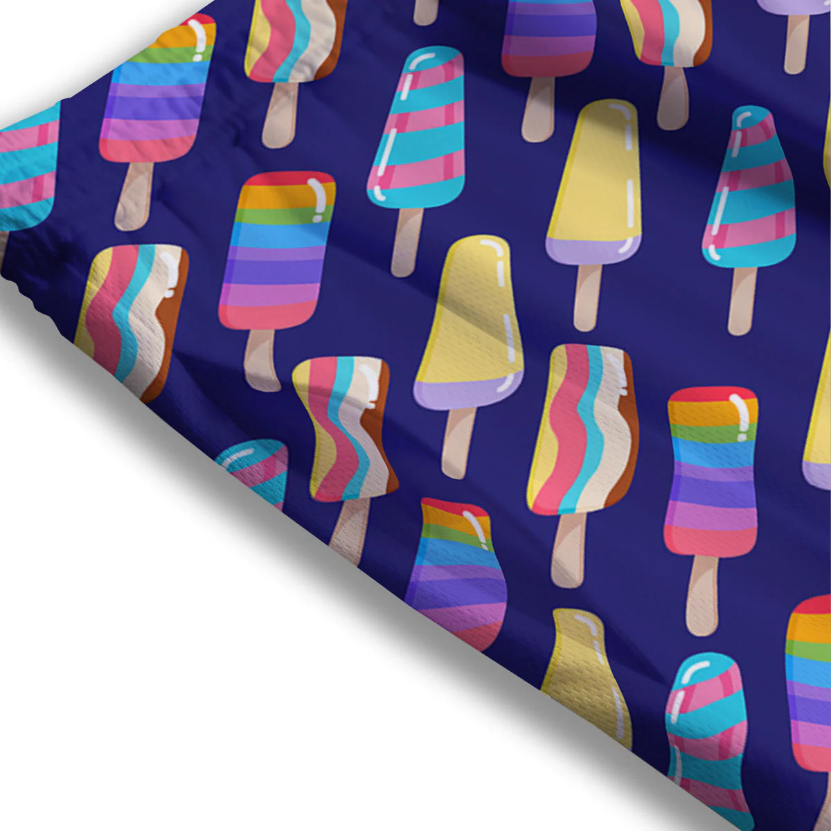 Popsicle Ice Cream Print Pattern Mesh Shorts - Image 3