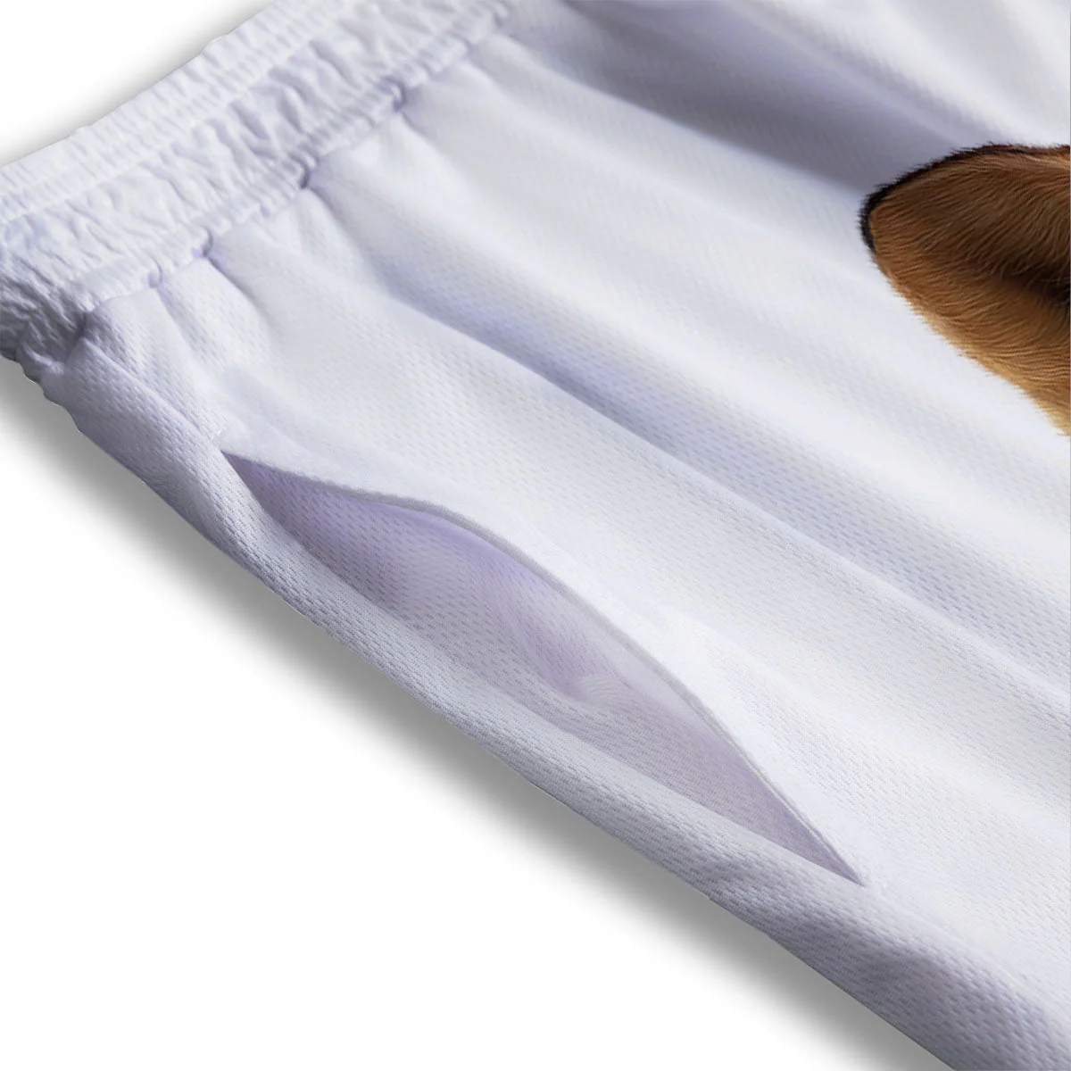 Portrait Fox Print Mesh Shorts - Image 3