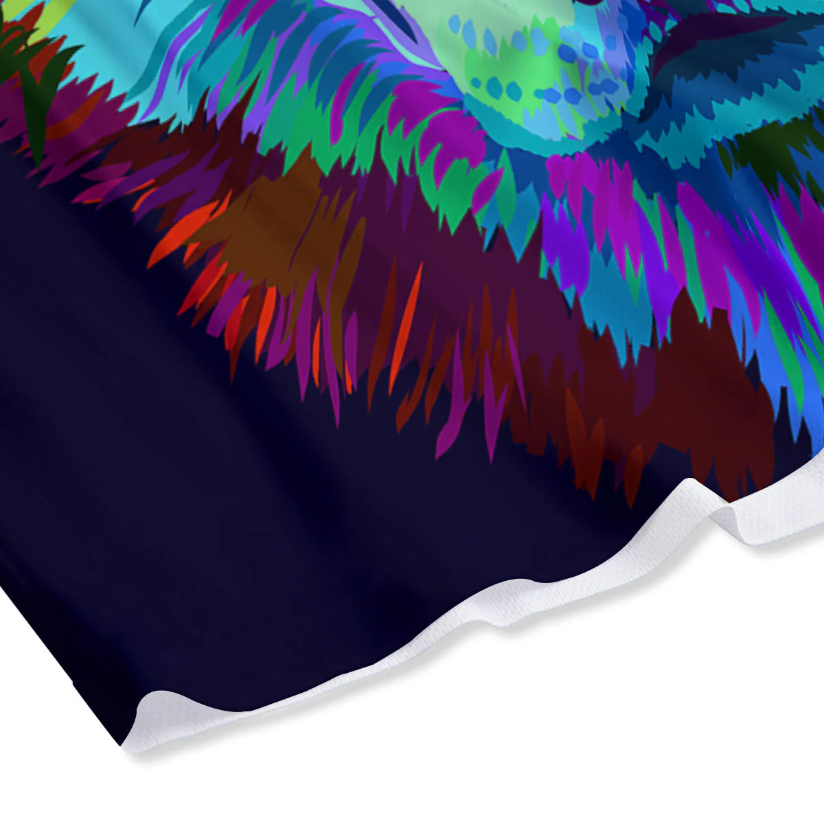 Portrait Siberian Husky Print Mesh Shorts - Image 4